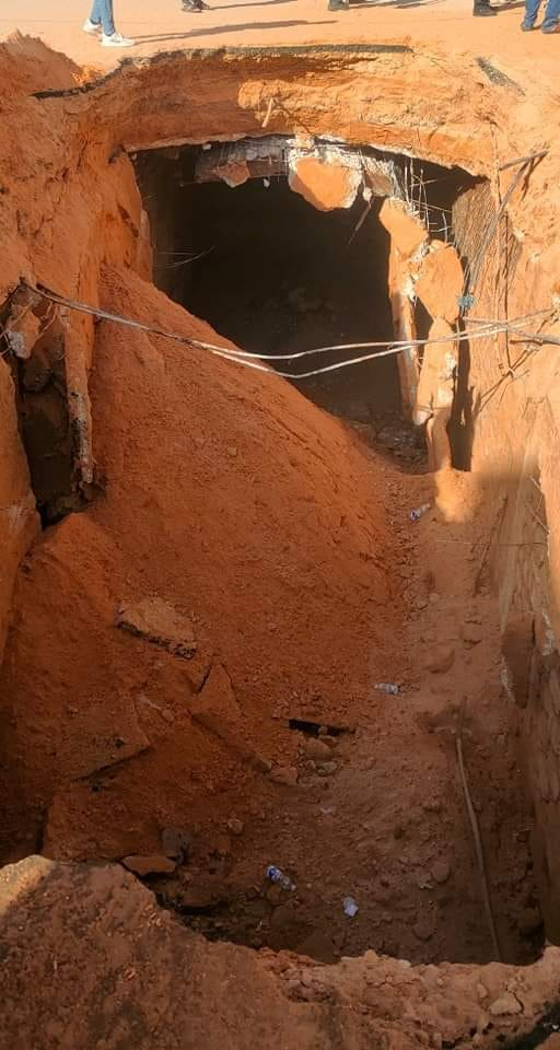 The hole was an old sewer room the size of 4 meters deep, by 4 meters wide and 12 meters long belonging to a public facility