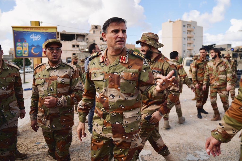 Lieutenant General Salah Al-Din Al-Namroush monitoring his forces in Zawiya, Libya, 4 January 2025. (WCMR photo)