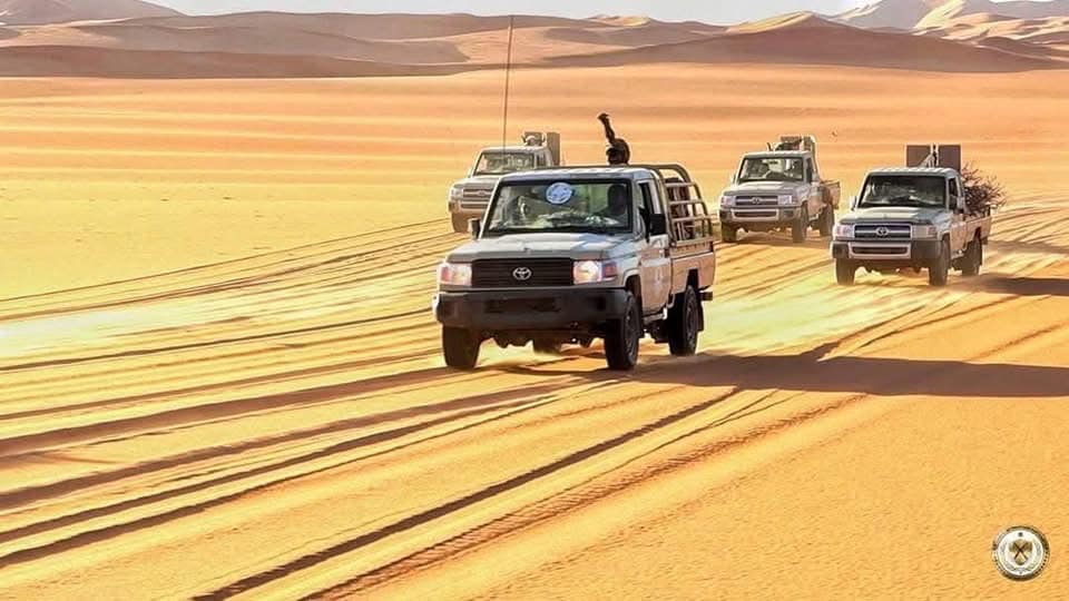 Forces of the Libya National Army moving in the Libyan south, 30 December 2024. (CSLF photo)