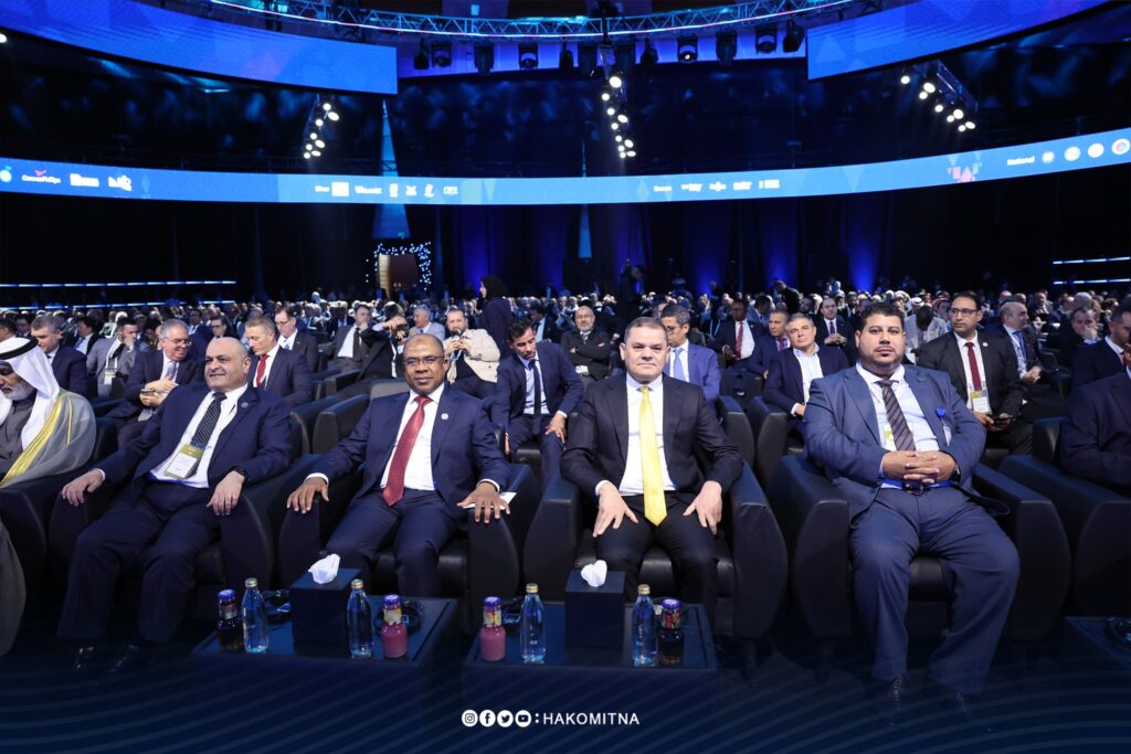 PM Abdulhamid Dbeibeh attending the opening sessioin of the Libya Energy and Economic Summit 2025 in Tripoli, 18 January 2025. (Hakomitna photo)