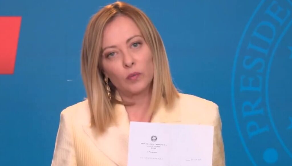 Italian Prime Minister Giorgia Meloni says she had been placed under investigation by Rome's chief prosecutor for releasing the Libyan Osama Najim, Tuesday 28 January 2025. (Nova News photo)