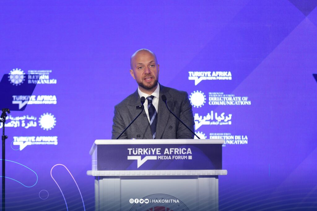 Minister of State for Communication and Political Affairs, Walid Ellafi, Opens Turkiye-Africa Media Forum in Istanbul, Friday 28 February 2025. (Hakomitna photo)