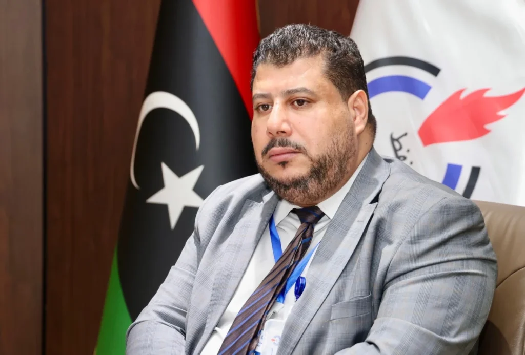 Chairman of the National Oil Corporation (NOC) Mr. Mr. Masoud Suleiman at BOD meeting with the General Assembly in the city of Sebha, 6 February, 2025. (NOC photo)